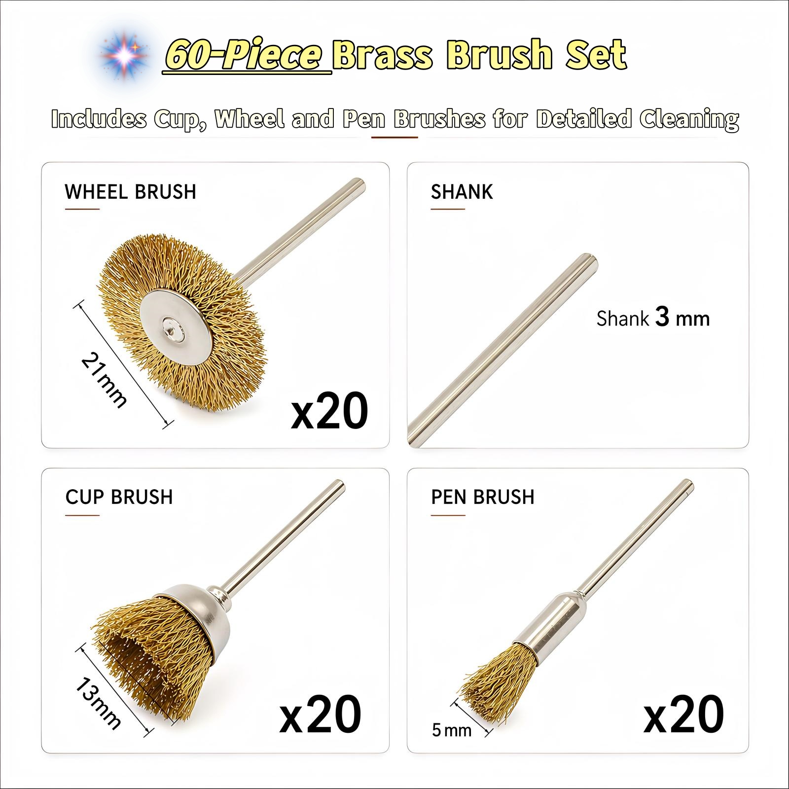 Set di 60 Spazzole in Ottone p - Tools Jewelry Making recensione e prezzo